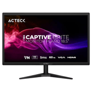 Monitor Acteck Plano 18.5" TN Captive Brite CB185 /HD/60Hz/5ms/Low-blue light/1xVGA+1xHDMI 1.4/VESA75mm/Essential Negro