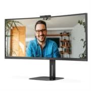 Monitor AOC 34" Professional Curvo VA 1500-R 3440x1440 HDMI DP USB-C DP AltMode 100hz 1ms USB Hub Windows Hello We