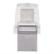 Memoria USB Kingston DataTraveler MicroDuo 3C 64 GB Tipo C 3.0/3.1 Color Gris