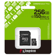 Memoria MicroSD Kingston Flash Canvas Select Plus Gen3 256GB UHS-I Clase 10 con Adaptador