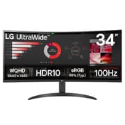 Monitor LG 34 pulgadas Curvo UltraWide QHD VA 3440x1440 100Hz HDMI DP 1 year de garantia
