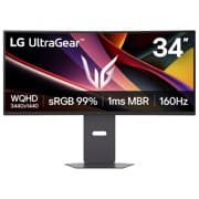 Monitor LG 34" UltraGear Curvo WQHD 3440x1440 Panel VA Antirreflejo 160Hz Negro