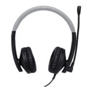 Audífonos Perfect Choice Profesional USB con Micrófono Cable 1.8m Negro con Gris