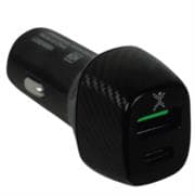 CARGADOR DE CORRIENTE PERFECT CHOICE PARA AUTO 38 W (USB A + TIPO-C)
