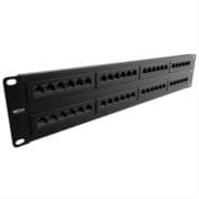Panel de Conexion Red Nexxt Solutions para Rack Cat5e 48 Puertos Pre-Configurado Sin Blindaje Tipo 110 Esmalte Negro