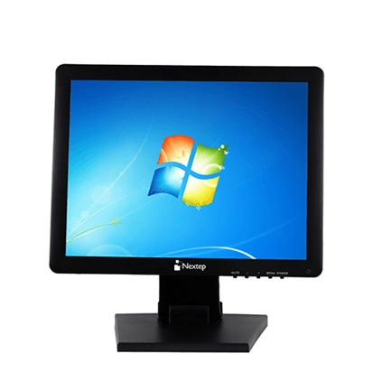 Monitor Nextep 15" Touch Screen Punto de Venta LCD con Base