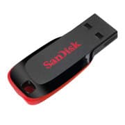 Memoria USB SanDisk Cruzer Blade CZ50 128GB USB-A 2.0 Lectura 150MBs Negro Rojo