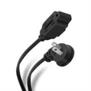 Extensión Steren 3 Contactos 4m Calibre 16 Color Negro