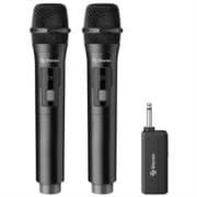 Micrófonos Inalámbricos Steren C/ Receptor Recargable 2 Piezas