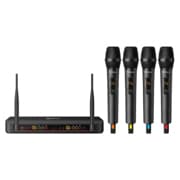 Sistema de 4 Micrófonos Steren Inalámbricos UHF c/Selección Auto 10dBm 