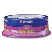 DVD+R VERBATIM DL 8.5GB 2.4X SPINDLE C/20