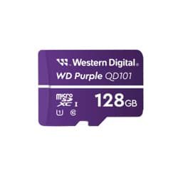 Memoria Micro SD Western Digital Purple WDD128G1P0C128 GB Micro SC QD101- 1UHS Clase 10 para videovigilancia.