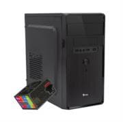 Gabinete Stylos Mini-Tower Micro-ATX/Mini-ITX USB 3.0 con Fuente de 500W sin Ventiladores Instalados Negro/Rojo