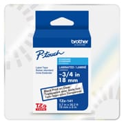 Cinta Laminada Brother Estandar Texto negro sobre cinta transparente de 18mm x 8m