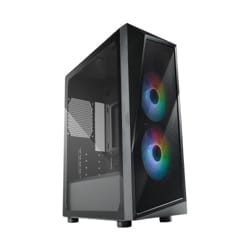 Gabinete Gamer Cooler Master CMP 320 Mini Torre ITX mATX 2xFan ARGB Cristal Templado Negro