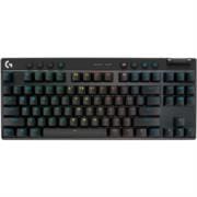Teclado Logitech Pro X TKL Inalámbrico Iluminación RGB Recargable USB-A a USB-C Color Negro