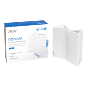 Router MSI con Sistema de Red Wi-Fi en Malla Roamii BE Lite 2882Mbit/s 3x RJ-45 2.4/5GHz 4 Antenas Internas 2 pz Blanco