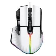 Mouse Game Factor MOG602 Click Láser Pixart 3370 19000 dpi 8 Botones Iluminación RGB Color Blanco