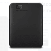 Disco Duro Externo Western Digital 6TB Portatil Elements USB 3.2 Gen 1 Color Negro