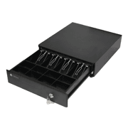 Cajon De Dinero Hostech HT-300 4 Billetes 8 Monedas Cable RJ11 Metalico con microswitch Negro