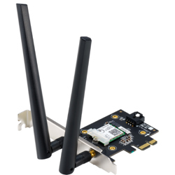 Tarjeta Red Asus Interna Inalambrica PCE-AX3000 Dual Band 2.4Ghz 5Ghz WiFi 6 BT 5.0 PCI Express 2xAntenas Externas