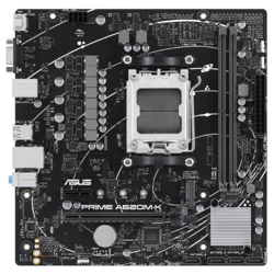 Tarjeta Madre Asus PRIME A620M-K 2xDDR5 96GB 6400Mhz HDMI VGA PCIe 4.0 M.2 S AM5 Ryzen mATX