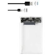 Gabinete Acteck de Disco Duro Armor Clear HC440 2.5 SATA USB 3.0 Blanco