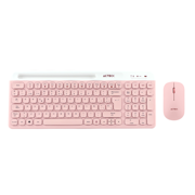 Combo 2 en 1 Multidispositivo Creator Virtuos Acteck Silk MK720 / Teclado Slim + Mouse Ligero Recargable / Elite Rosa