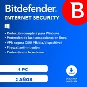 Licencia Antivirus Bitdefender ESD Internet Security 2 Años 1 Usuario