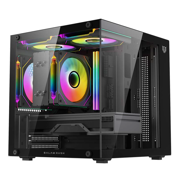 Gabinete Gamer Balam Rush Compact Mini Torre Tank Glow Mini 3500 Negro