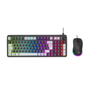 Kit Teclado y Mouse Gamer Acteck Alámbrico 2 en 1 Squad Conquest KG515 USB2.0 Mouse Óptico 7200DPI Azender Negro