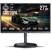 Monitor Led Cooler Master 27" (CMI-GM27QPA-US) 2560x1440 IPS QHD RGB 240Hz 1ms DP/HDMI Plano Negro
