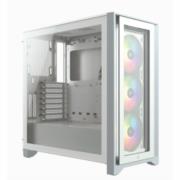 Gabinete Gamer Corsair ICUE 4000X RGB Media Torre ATX mATX ITX Cristal Templado 3xFan RGB Blanco Sin Fuente