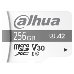 Memoria Micro SD DAHUA 256GB Velocidad Lectura-Escritura 100/80MB para Videovigilancia UHS-I C10/ U3/V30/A2