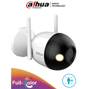 Cámara IP Dahua Bullet Wifi de 4 Megapíxeles Microfono Integrado 30Mts IR Ranura para MicroSD IA IP67