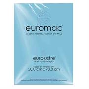 Papel Lustre Euromac 50x70" Azul Pastel 24 Hojas