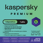 Licencia Antivirus ESD Kaspersky Premium 1 Año 1 Dispositivo 1 Cuenta KPM