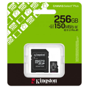 Memoria Micro SD Kingston Flash Canvas Select Plus Gen3 256GB UHS-I Clase 10 con Adaptador