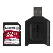 Memoria Micro SD Kingston Canvas React Plus 32 GB UHS-II con Lector SD