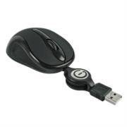 Mini Mouse Easy Line Óptico Retráctil Alámbrico 1000dpi Color Negro