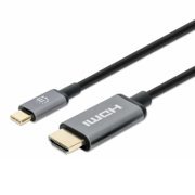 Cable Manhattan USB-C a HDMI M 1.0M 4K@60Hz Negro