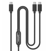 Cable Manhattan USB-C de carga 100W p/2 dispositivos