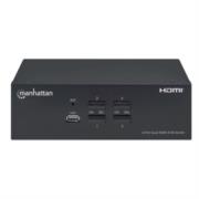 Switch Manhattan MUX KVM HMDI Doble Monitor Resolución Hasta 4K Incluye Cables HDMI/USB-B/Audio a USB-A 1.8m