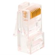 Conectores Modulares Nexxt Solutions AW102NXT02 Conector RJ45 Oro sobre Niquel 50µ Cat5e Sin Blindaje (100 Pzas)