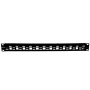 Panel de Conexión Red Nexxt Solutions para Rack Cat6A 24 Puertos Modular Blindado para S/FTP 1U Esmalte Negro