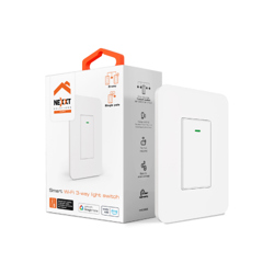 Interruptor Nexxt Home NHE-S300 3 Vías Monopolar 2.4 GHz Control de Encendido Apagado