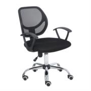 Silla Secretarial Nextep de Altura Ajustable Tela Negra Base Giratoria