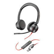 Poly Auriculares estéreo USB-C Blackwire 8225 + Adaptador USB-C/A