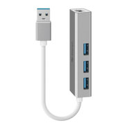 Adaptador Steren USB 3.0 a Gigabit RJ45 con Hu