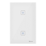 Apagador Steren Doble Táctil Wi-Fi Pared Color Blanco